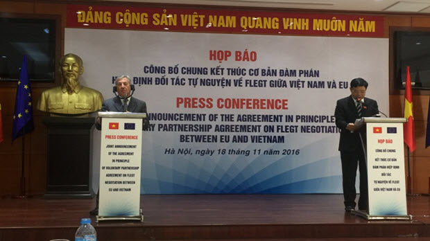  Việt Nam-EU đạt thỏa thuận về Hiệp định Đối tác Tự nguyện (VPA)