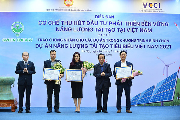 BIM Energy được vinh danh Top 10 "Dự án Năng lượng tái tạo tiêu biểu Việt Nam 2021"