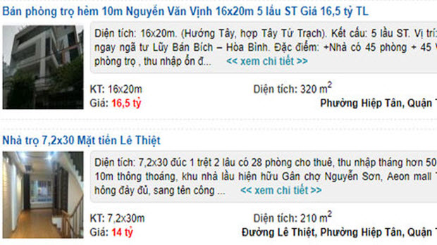 Buôn phòng trọ gần khu công nghiệp lãi bạc tỷ