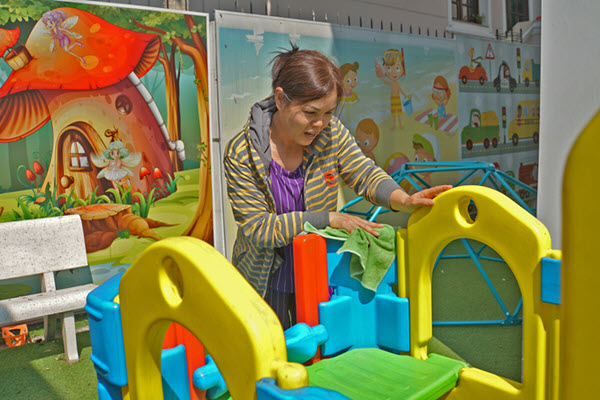 Trường mầm non tất bật đón trẻ trở lại