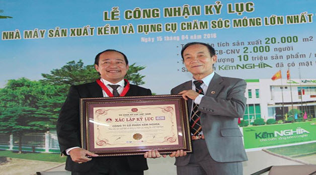 Thương hiệu Kềm Nghĩa đạt kỷ lục quốc gia