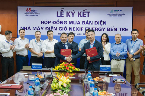 Nexif Energy Bến Tre ký hợp đồng bán điện gió cho giai đoạn 1