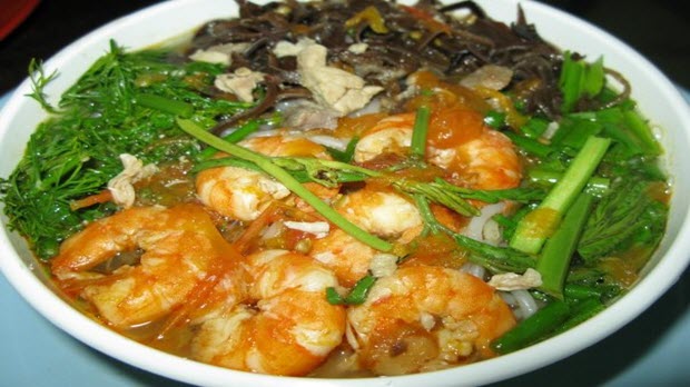 Ngọt thanh món bún tôm ở đảo Cát Bà