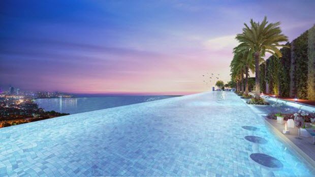 Hồ bơi vô cực - Tuyệt phẩm xa hoa của dự án River Panorama