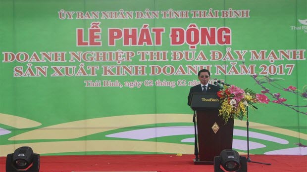  Thái Bình: Phát động doanh nghiệp thi đua đẩy mạnh sản xuất kinh doanh năm 2017
