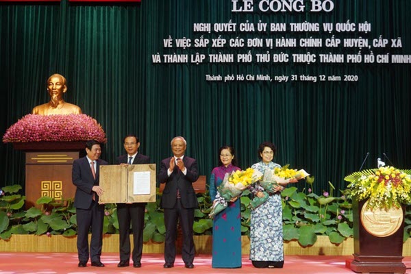 TPHCM công bố thành lập Thành phố Thủ Đức