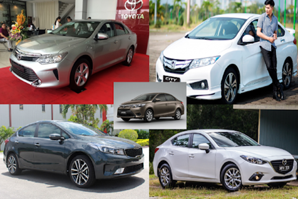 5 sedan bán nhiều nhất tháng 3